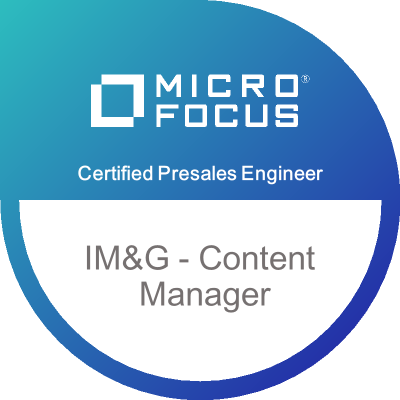 IM&G-Content Manager Certified Presales Engineer (MFCPE) logo